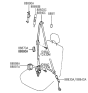 Diagram for 1995 Hyundai Sonata Seat Belt - 88820-34500-AQ