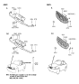 Diagram for 1994 Hyundai Sonata Grille - 86371-34100