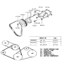 Diagram for 1997 Hyundai Sonata Water Pump - 25100-33132