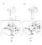 Diagram for 1995 Hyundai Sonata Headlight - 92102-34550