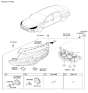 Diagram for Hyundai Sonata Hybrid Headlight - 92102-E6550