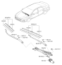 Diagram for Hyundai Sonata Hybrid Wiper Linkage - 98120-C1000