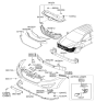 Diagram for 2009 Hyundai Tucson Bumper - 86511-2S000