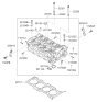 Diagram for 2009 Hyundai Tucson Cylinder Head - 22100-2G250