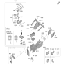 Diagram for Hyundai Kona Electric Automatic Transmission Shift Levers - 467W0-K4100-NVC