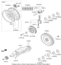 Diagram for 2024 Hyundai Genesis G90 Crankshaft Thrust Washer Set - 21030-3C120