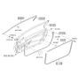 Diagram for 2008 Hyundai Genesis Coupe Door Seal - 82220-2M002