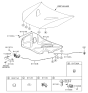 Diagram for Hyundai Hood Latch - 81130-2M510