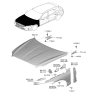 Diagram for Hyundai Genesis GV70 Hood Hinge - 66920-IT000