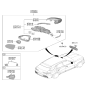 Diagram for 2024 Hyundai Genesis G80 Mirror Actuator - 87622-F6500