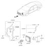 Diagram for 2017 Hyundai Sonata Hybrid Coolant Reservoir Hose - 25450-E6500