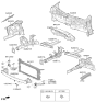 Diagram for 2020 Hyundai Elantra Radiator Support - 64101-F2500