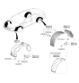Diagram for 2019 Hyundai Elantra Mud Flaps - 86831-F2000