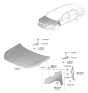 Diagram for Hyundai Elantra Hood - 66400-F2500
