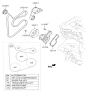 Diagram for Hyundai Water Pump Pulley - 25221-03800