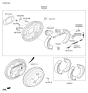 Diagram for 2024 Hyundai Venue Brake Drum - 58411-3X000