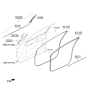 Diagram for 2023 Hyundai Santa Fe Door Moldings - 82850-S1010
