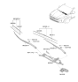 Diagram for Hyundai Santa Fe Hybrid Wiper Linkage - 98120-S1500
