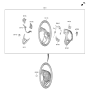 Diagram for 2023 Hyundai Santa Fe Steering Wheel - 56100-S2AC0-NNB