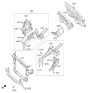 Diagram for Hyundai Radiator Support - 64101-4Z000
