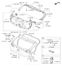 Diagram for Hyundai Santa Fe Sport Door Lock - 81230-2W000
