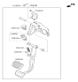 Diagram for 2013 Hyundai Santa Fe Sport Brake Pedal - 32800-4Z100