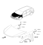 Diagram for Hyundai Santa Fe Sport Hood - 66400-4Z000