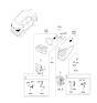 Diagram for 2013 Hyundai Santa Fe Sport Light Socket - 92480-4Z000