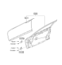 Diagram for Hyundai Genesis G80 Door Hinge - 79340-3M000
