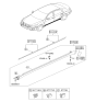 Diagram for 2009 Hyundai Genesis Door Moldings - 87721-3M000