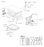 Diagram for 2010 Hyundai Sonata Oil Pan - 21510-25055