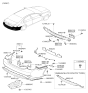 Diagram for 2013 Hyundai Sonata Bumper - 86610-3Q000