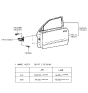 Diagram for 1995 Hyundai Accent Door Hinge - 79320-22000