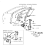 Diagram for 1995 Hyundai Accent Window Run - 82530-22001