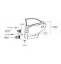 Diagram for 1995 Hyundai Accent Door Hinge - 79340-22000