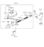 Diagram for 1991 Hyundai Elantra Brake Fluid Level Sensor - 58535-28110