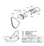 Diagram for 1999 Hyundai Accent Water Pump - 25100-26016