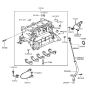 Diagram for 1998 Hyundai Elantra Knock Sensor - 39250-23010