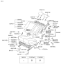 Diagram for 2004 Hyundai Tucson Armrest - 89900-2E100-WKL