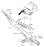 Diagram for 2004 Hyundai Tucson Wiper Blade - 98361-2E100
