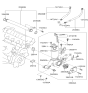 Diagram for Hyundai Coolant Pipe Seal - 25462-23000
