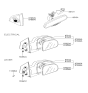 Diagram for 2008 Hyundai Tucson Car Mirror - 87610-2E110