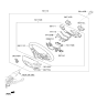 Diagram for Hyundai Genesis G90 Steering Wheel - 56100-D2530-VNB