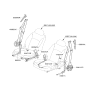 Diagram for 2021 Hyundai Genesis G90 Seat Belt - 88810-D2500-NDN