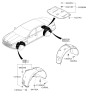 Diagram for 2020 Hyundai Genesis G90 Wheelhouse - 86821-D2500