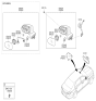 Diagram for 2020 Hyundai Genesis G90 Car Mirror - 87620-D2900