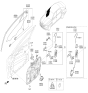 Diagram for 2021 Hyundai Genesis G90 Window Motor - 82460-D2700
