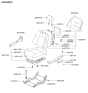 Diagram for Hyundai Tiburon Seat Cushion - 88100-2C440-GAC