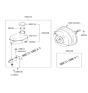 Diagram for 2006 Hyundai Tiburon Brake Master Cylinder - 58510-2C520