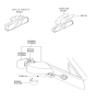 Diagram for Hyundai Tiburon Car Mirror - 87620-2C760